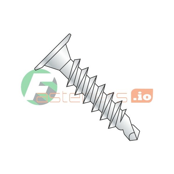 Newport Fasteners Self-Drilling Screw, #10-24 x 1 in, Zinc Plated Steel Wafer Head Phillips Drive, 250 PK 331447-250 - main